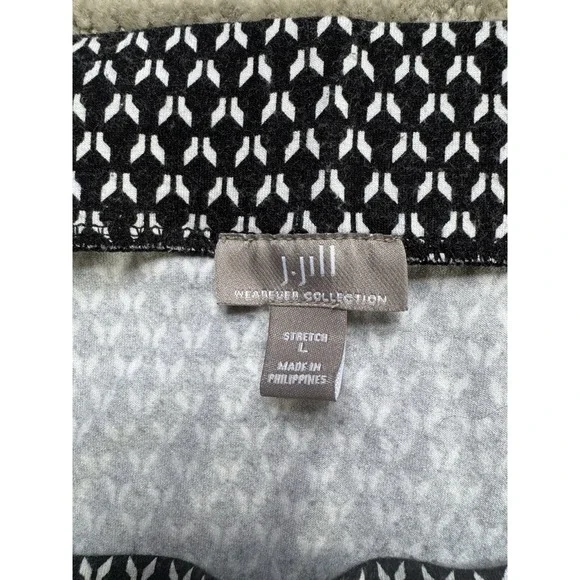 J Jill Wearever Collection Knit Skirt Women's Large Black Pull-On Stretch Career - Picture 2 of 7